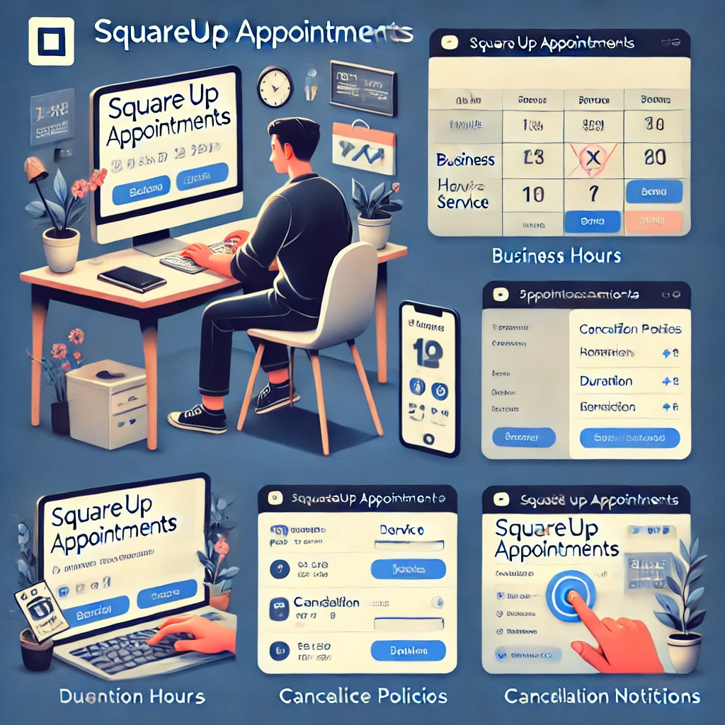 Image of SquareUp Appointments setup process