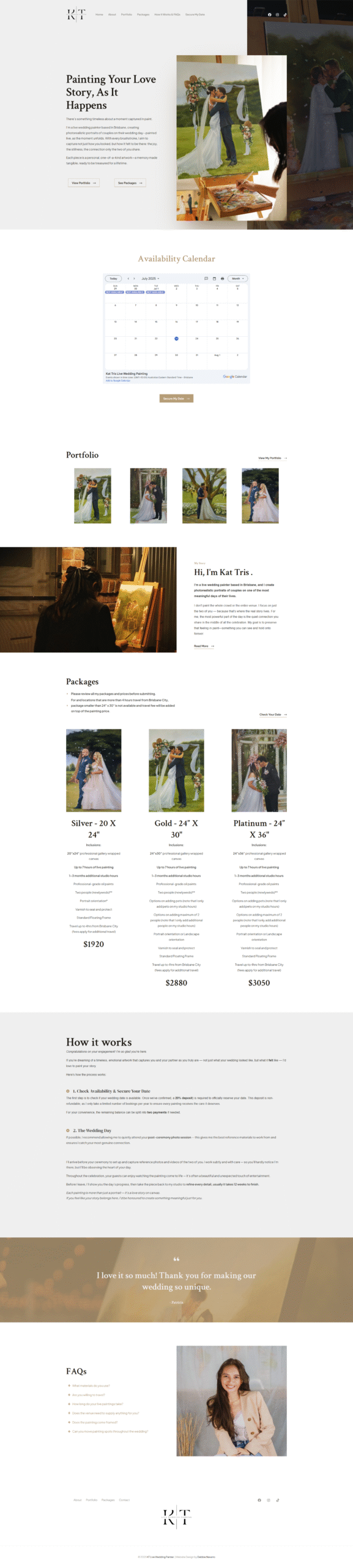 Debbie Navarro Portfolio - KT Live Wedding Painter