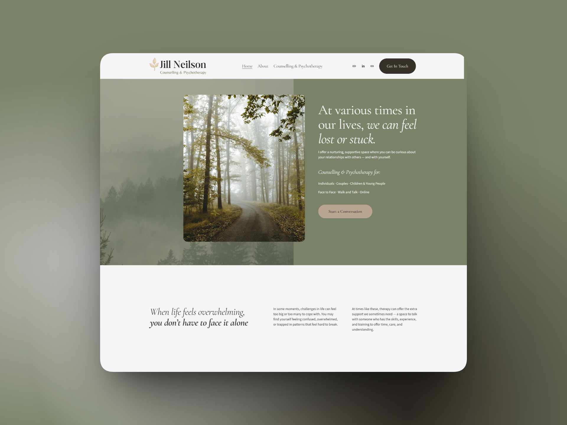 Counselling & Psychotherapy Practice Website Rebrand