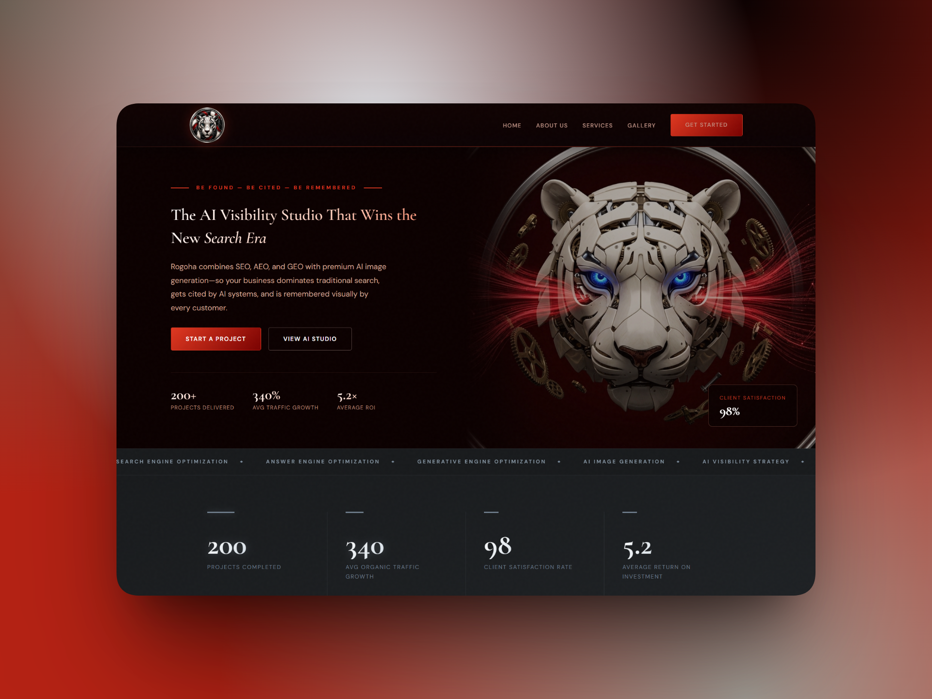 ROGOHA AI Visibility & Digital Image Studio — WordPress website rebuild