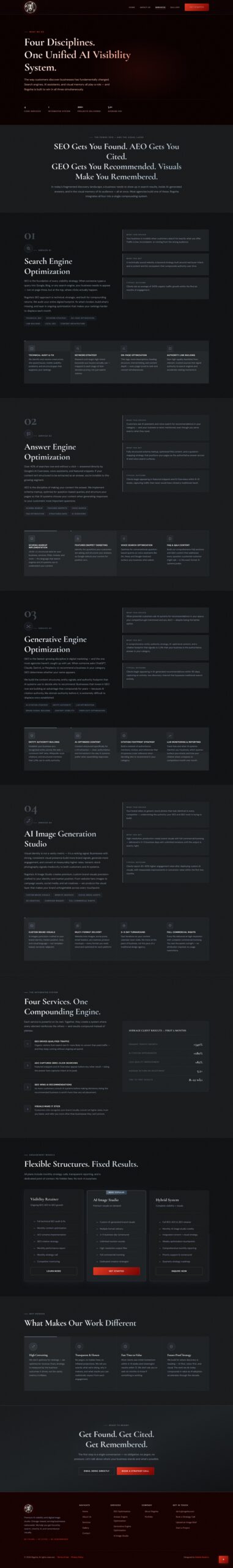 ROGOHA Services page — full page screenshot