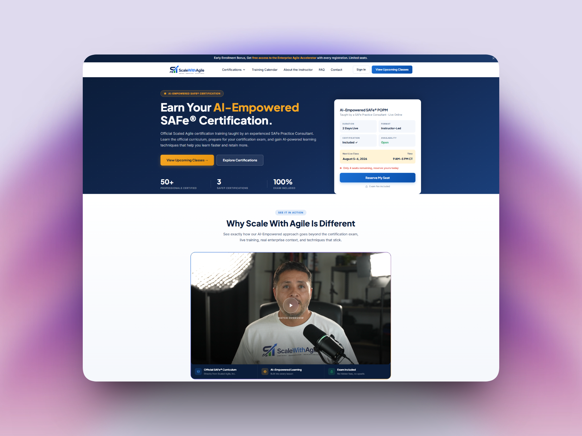 Scale With Agile — eleven-page custom GoHighLevel website with mobile-first design and technical SEO